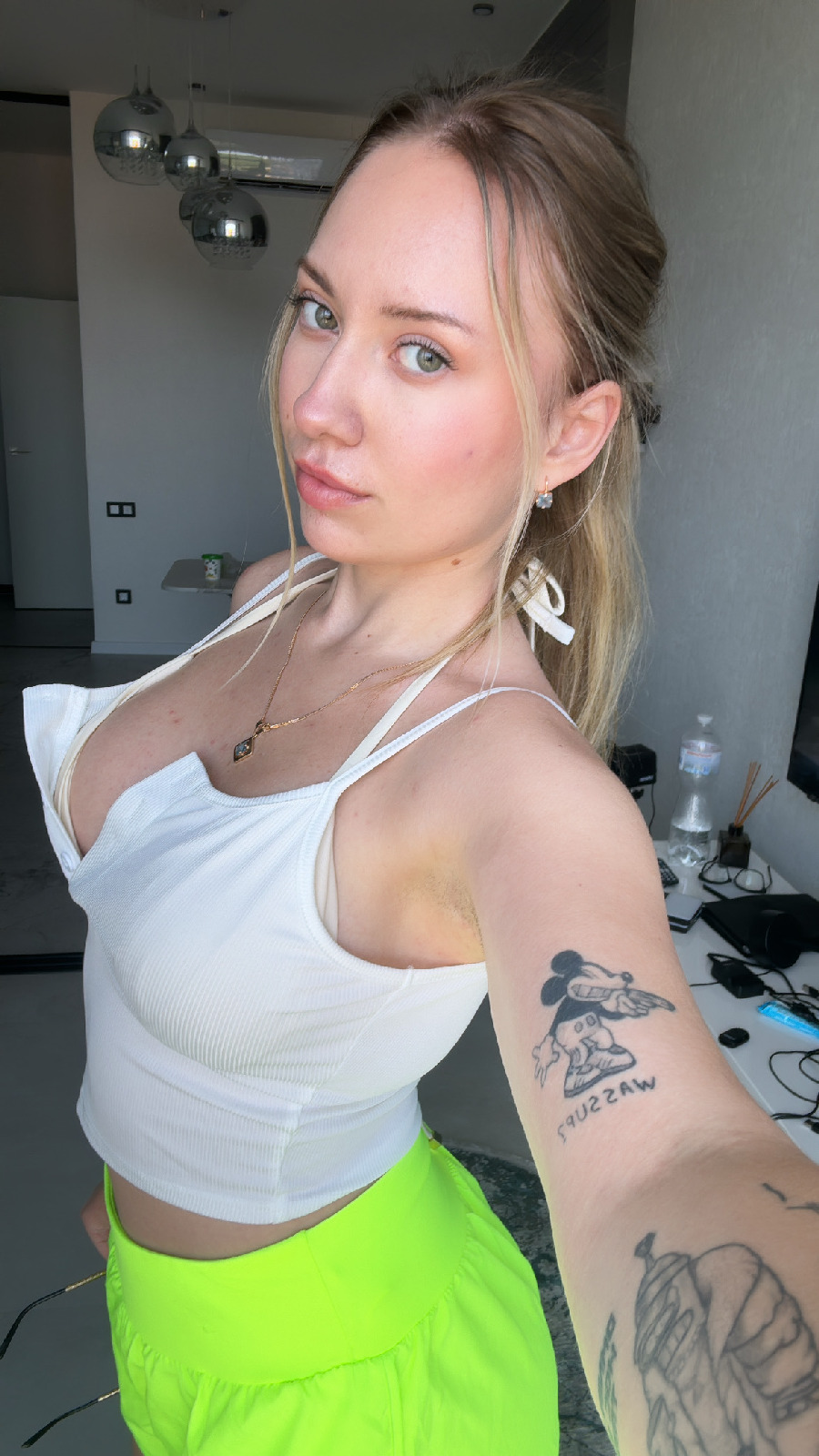 KateV in her underwear in Guwahati